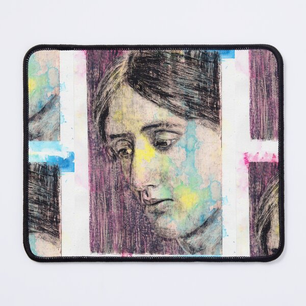 Item preview, Virginia Woolf - Hand Drawn Oil and Ink Portrait designed and sold by HRHildebrand.