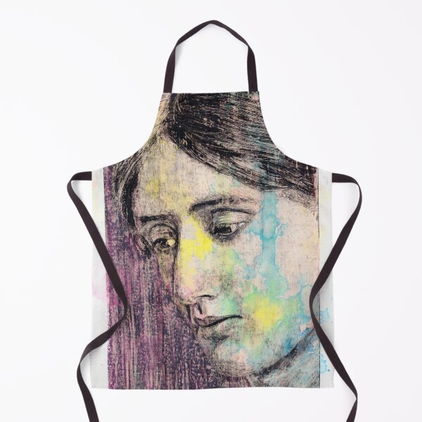 Item preview, Virginia Woolf - Hand Drawn Oil and Ink Portrait designed and sold by HRHildebrand.