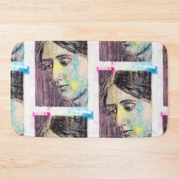 Item preview, Virginia Woolf - Hand Drawn Oil and Ink Portrait designed and sold by HRHildebrand.