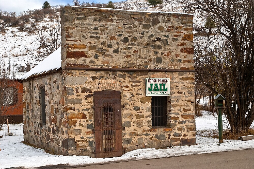 "Wild Horse Plains (Montana) Jail" by Bryan Spellman Redbubble