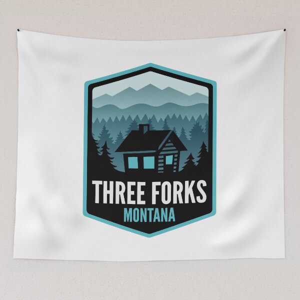 Item preview, Three Forks Montana Mountain Town Cabin designed and sold by HalpinDesign.