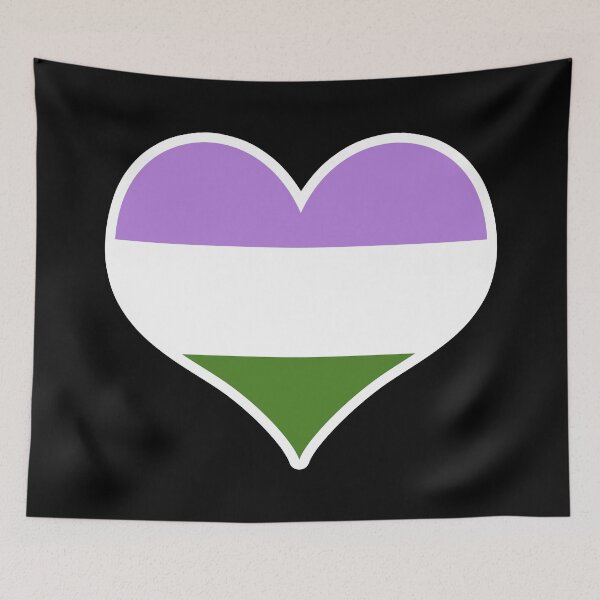 Item preview, Genderqueer Pride Flag Heart designed and sold by PKHalford.