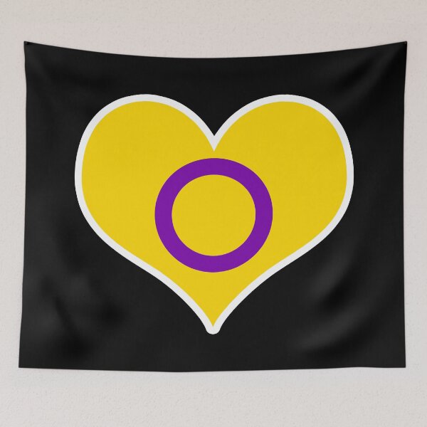 Item preview, Intersex Pride Flag Heart designed and sold by PKHalford.