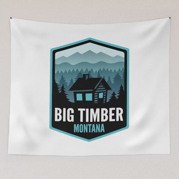 Item preview, Big Timber Montana Mountain Town Cabin designed and sold by HalpinDesign.