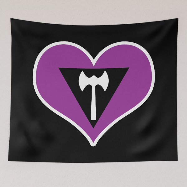 Item preview, Labrys Lesbian Pride Flag Heart designed and sold by PKHalford.