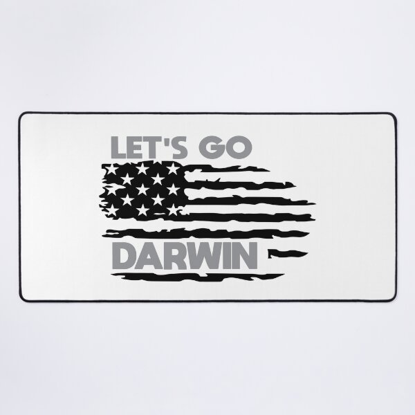 Item preview, Lets Go Darwin USA Flag Gris y negro designed and sold by Panda2Shop.