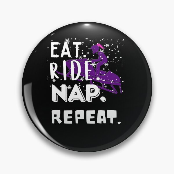 Item preview, The EAT. RIDE. NAP. REPEAT. Female Sled -Funny Snowmobile designed and sold by Rally-Girl.