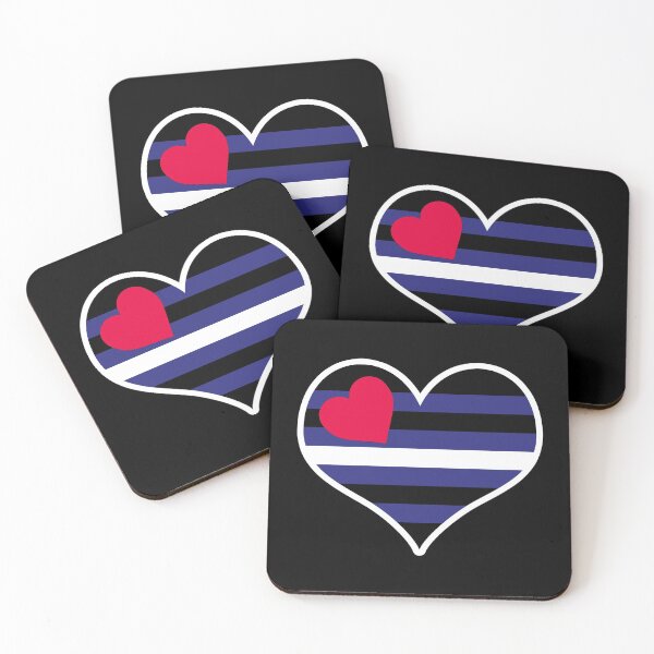Item preview, Leather Pride Flag Heart designed and sold by PKHalford.