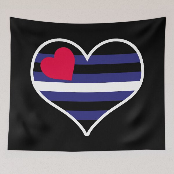 Item preview, Leather Pride Flag Heart designed and sold by PKHalford.