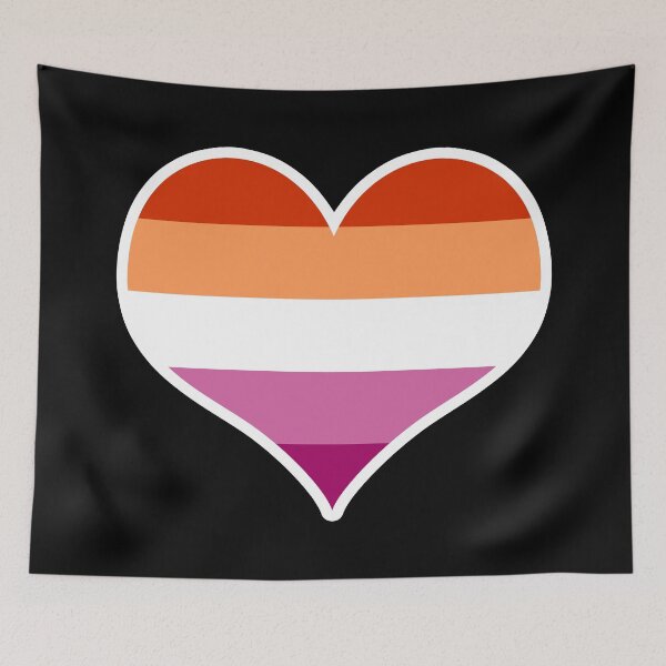 Item preview, Lesbian Pride Flag Heart designed and sold by PKHalford.