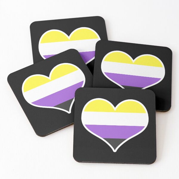 Item preview, Nonbinary Pride Flag Heart designed and sold by PKHalford.