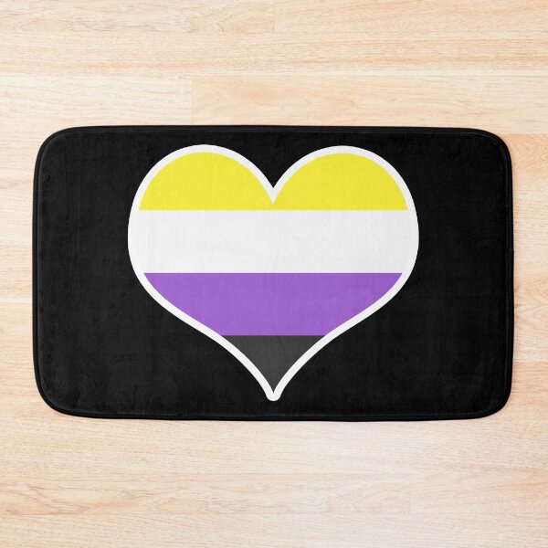 Item preview, Nonbinary Pride Flag Heart designed and sold by PKHalford.