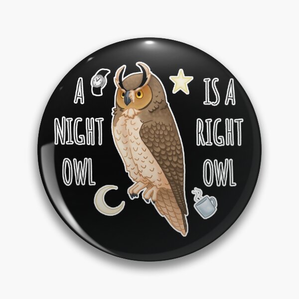 Item preview, Night Owl is Right Owl for darker items designed and sold by spacebirbz.