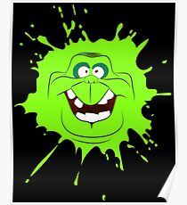 Cartoon style slimer (Ghostbusters) Poster