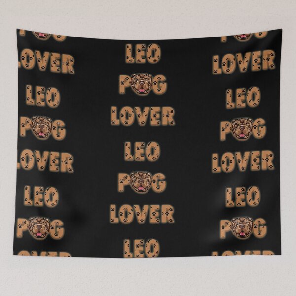 Item preview, Leo pug lover saying/quote artistic zodiac signs astrology dog face design designed and sold by SamRVstore.