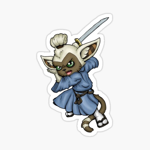 Samurai Momo From Avatar the Last AirBender Sticker for Sale by Ryan M