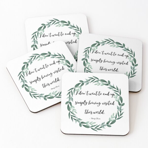 Item preview, Visited This World | Mary Oliver designed and sold by ArtistVenus.