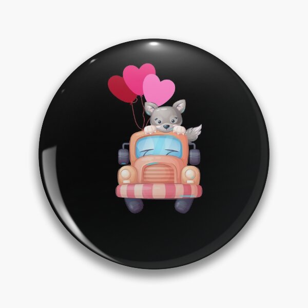 Item preview, cute Cat Driving A Car, with red balloon hearts designed and sold by prodesignerpro.