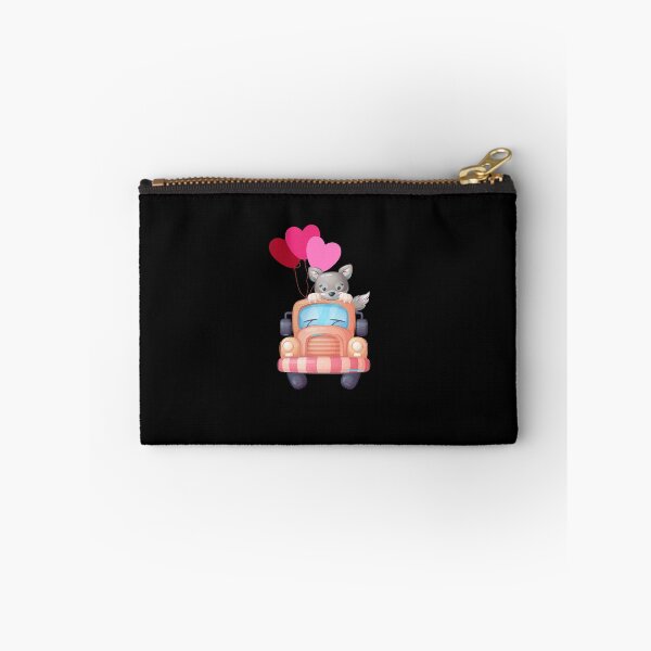 Item preview, cute Cat Driving A Car, with red balloon hearts designed and sold by prodesignerpro.