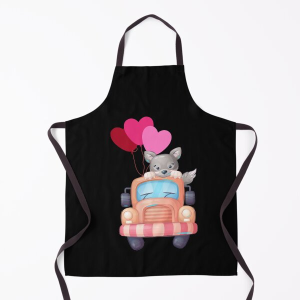 Item preview, cute Cat Driving A Car, with red balloon hearts designed and sold by prodesignerpro.