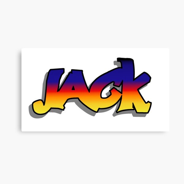 Jack Urban Street Graffiti Stle Name Canvas Print For Sale By Mash75art Redbubble