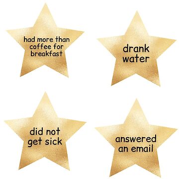 Artwork thumbnail, adulting gold star sticker pack 2 by kdierksart