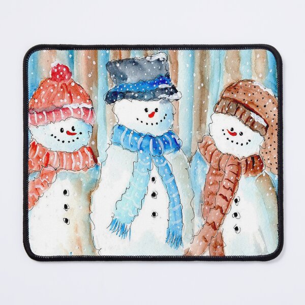 Item preview, Three Colorful Snowman designed and sold by Smalltownart.