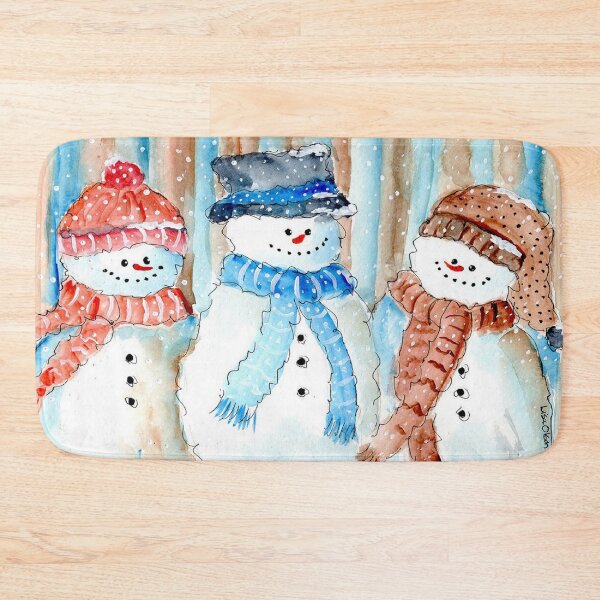 Item preview, Three Colorful Snowman designed and sold by Smalltownart.