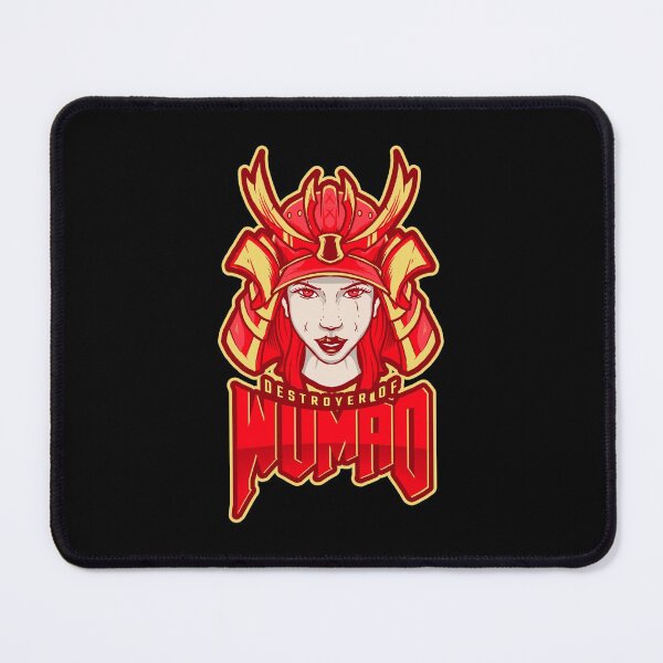 Item preview, Destroyer of Wumao Hunter Gamer Badge Samurai Red designed and sold by ReRevolution.