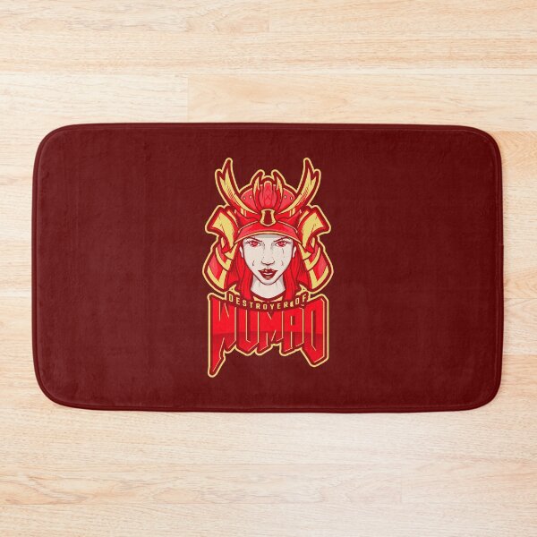 Item preview, Destroyer of Wumao Hunter Gamer Badge Samurai Red designed and sold by ReRevolution.