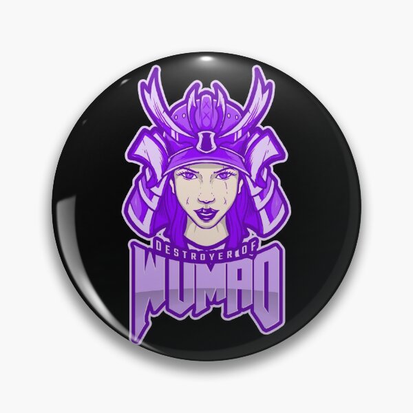 Item preview, Destroyer of Wumao Hunter Gamer Badge Samurai Purple designed and sold by ReRevolution.