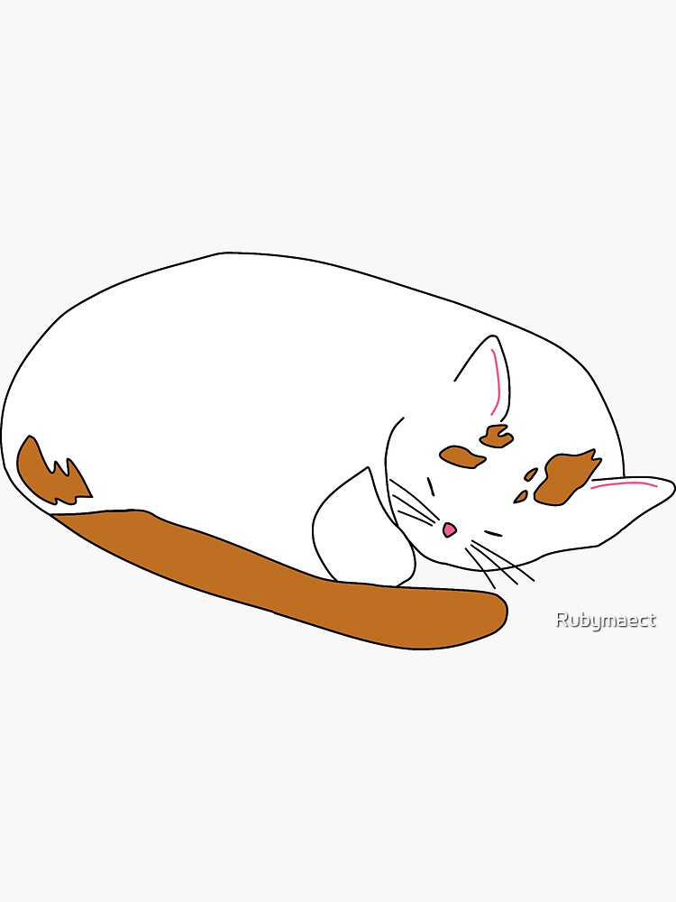 sleeping-turkish-van-cat-sticker-for-sale-by-rubymaect-redbubble