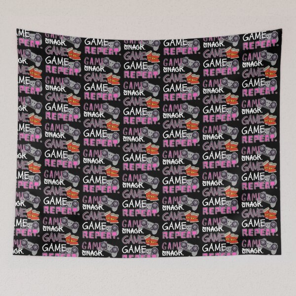 Item preview, The GAME. SNACK. GAME. GAME. REPEAT. Pink -Funny Gamer designed and sold by Rally-Girl.