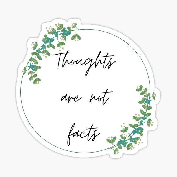 Artikel-Vorschau von Gedanken sind keine Fakten Positive Affirmation Grün, designt und verkauft von designsbyreaia.