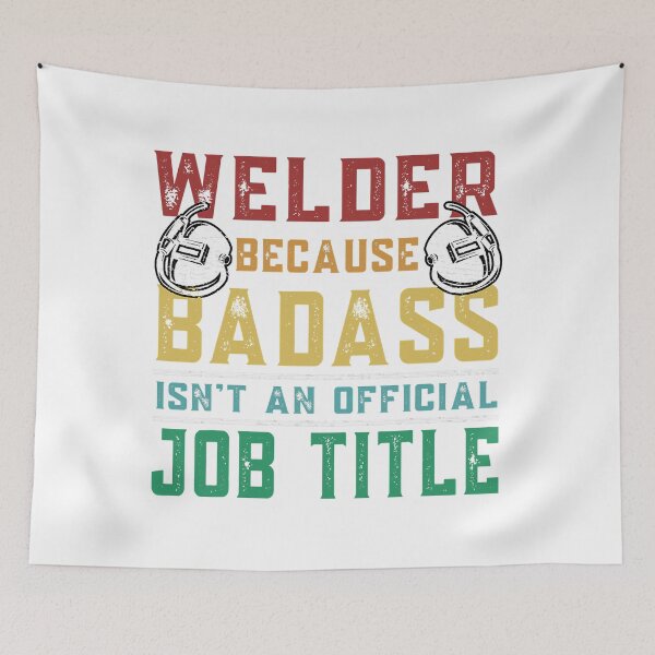 Item preview, Welder Badass Job Title Vintage Welding Fabricator designed and sold by andrewbowen119.
