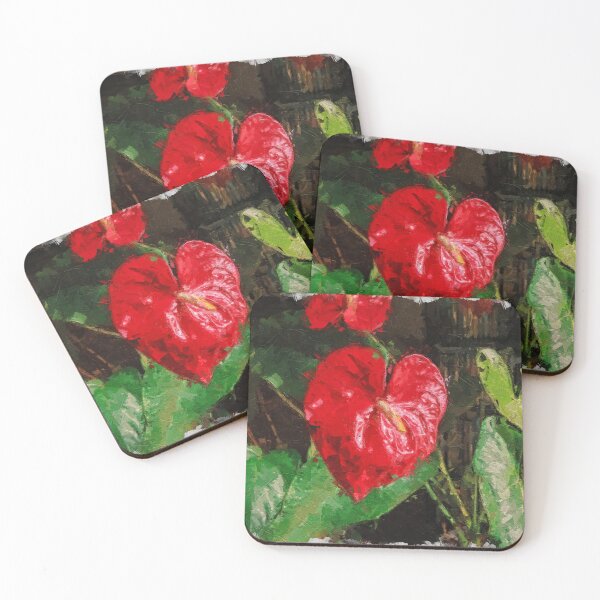 Item preview, A Large, Red Heart-shaped Anthurium For Valentine's Day designed and sold by Mano Chandra Dhas.