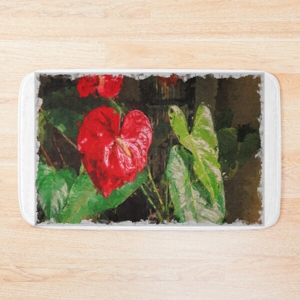 Item preview, A Large, Red Heart-shaped Anthurium For Valentine's Day designed and sold by Mano Chandra Dhas.