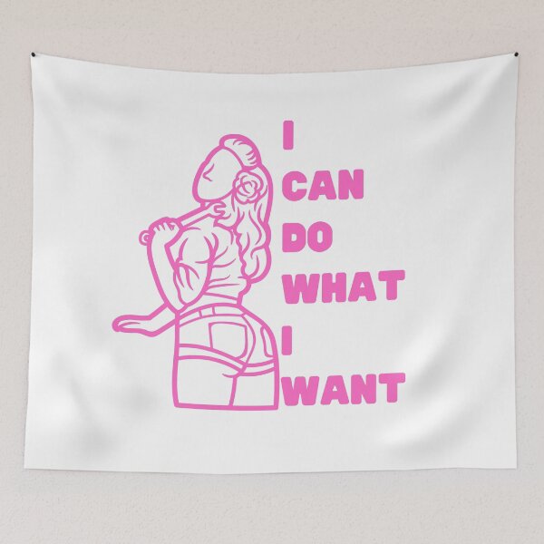 Item preview, I Can Do What I Want Feminist Pink Pin-Up Quote designed and sold by designsbyreaia.