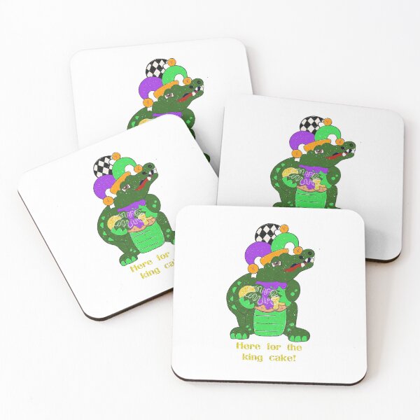 Item preview, Mardi Gras Alligator with king cake designed and sold by starlabrady.