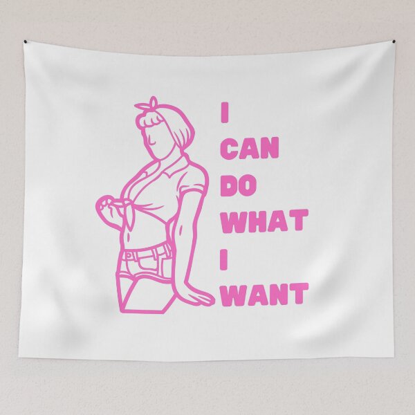 Item preview, I Can Do What I Want Feminist Pink Pin-Up Quote designed and sold by designsbyreaia.