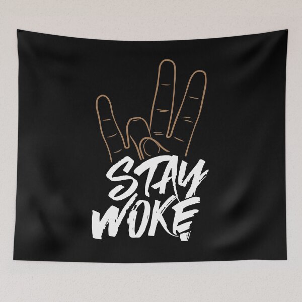 Item preview, Stay Woke and Hand Sign designed and sold by Jrodi.