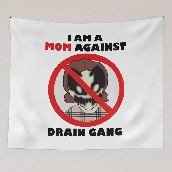 Item preview, I am a mom against Drain Gang merch poster designed and sold by BrendaBarr1639.