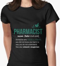 Pharmacist Definition Funny Gift Women's Fitted T-Shirt