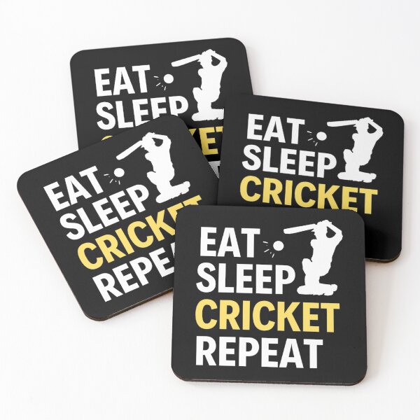 Item preview, Eat Sleep Cricket Repeat - Funny Cricket Sayings designed and sold by chetan786.