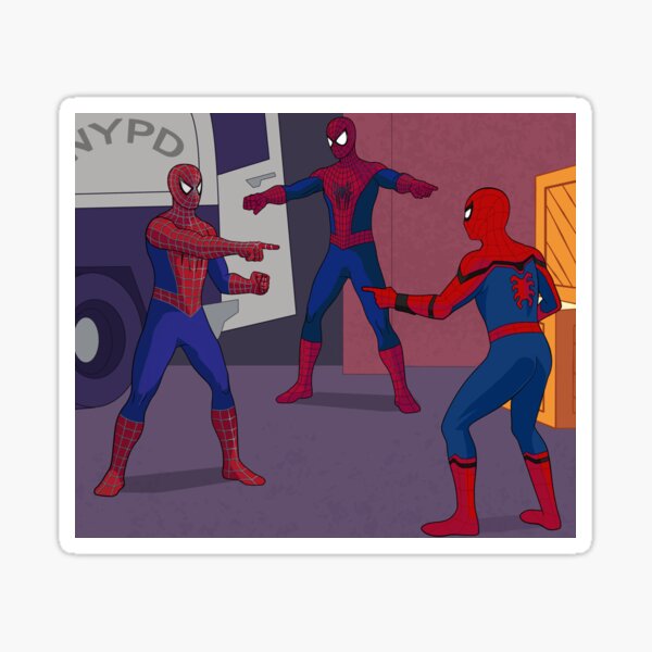 Spiderman, No Way Home, 3 Peter Parkers, Marvel, Multiverse Sticker