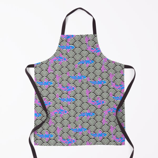 Item preview, Japanese Wave with Koi - Black Gray Blue Purple designed and sold by AlteredAtelier.