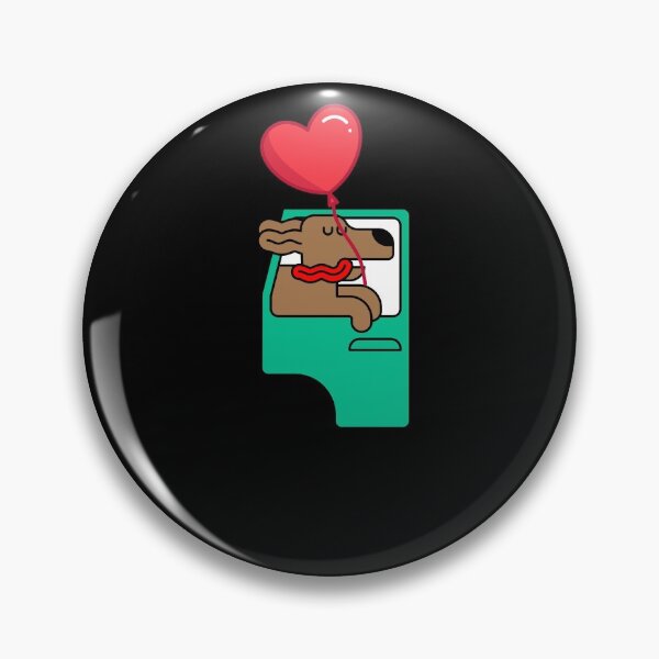 Item preview, cute dog Driving A Car, with red balloon heart designed and sold by prodesignerpro.