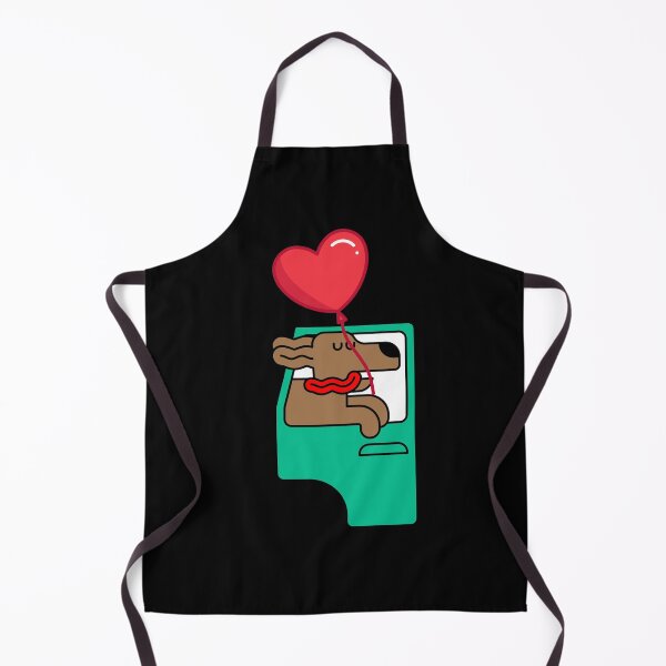 Item preview, cute dog Driving A Car, with red balloon heart designed and sold by prodesignerpro.