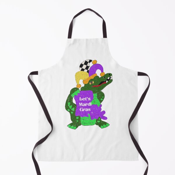 Item preview, Mardi Gras Alligator holding Louisiana. Let’s Mardi Gras! designed and sold by starlabrady.