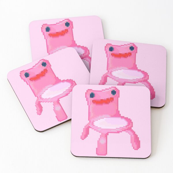 Item preview, froggy chair pixel art acnh pink  designed and sold by sezalilly.